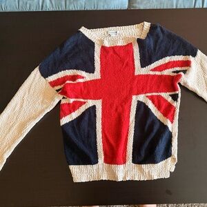 Forever 21 Red and Blue Union Jack Sweater